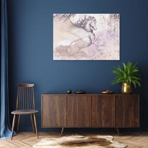 Obraz na plátně, Abstrakce okřídlené Pegasus - 60x40 cm