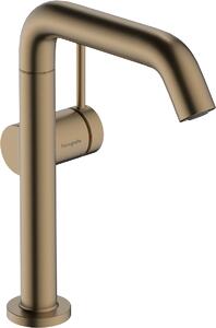 Hansgrohe Tecturis S - Páková umývadlová batéria 210 Fine CoolStart EcoSmart+ s otočným výtokom a odtokovou súpravou, kartáčovaný bronz 73360140