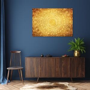 Obraz na plátně, Zlatá mandala abstrakce - 60x40 cm