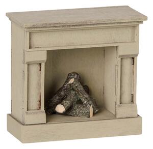Svítící krb pro zvířátka Maileg – Off White Wood