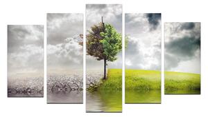 Hanah Home Viacdielny obraz A Tree By The Water110x60 cm