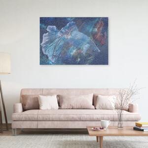 Obraz na plátně, Abstrakce modrého květu - 60x40 cm