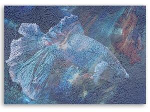 Obraz na plátně, Abstrakce modrého květu - 60x40 cm