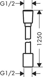 Hansgrohe Designflex Planet Edition - Textilná sprchová hadica 1250 mm, béžová (recyklované) 28221210