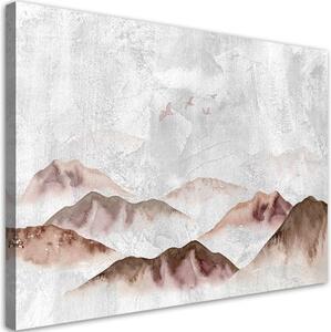 Obraz na plátně, Ptáci přes hory - 120x80 cm
