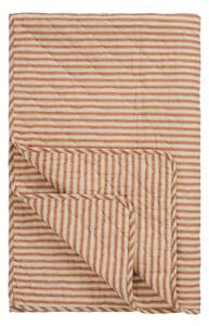 Prešívaný prehoz Sand / Sienna stripes 130 × 180 cm