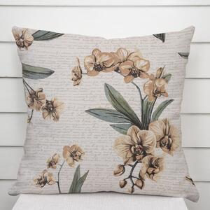 Biante Bavlnená obliečka na vankúš Sandra SA-624 Hnedé orchidey na bielom 30 x 50 cm