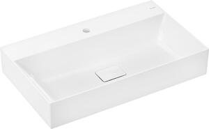 Hansgrohe Xevolos E - Umývadlo na stenu 800x480 mm bez prepadu, s otvorom pre batériu, biela 61096450