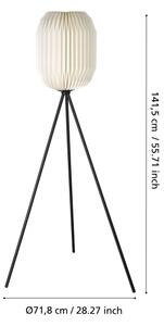 Eglo 44104 - Stojacia lampa BELGRAVE 1xE27/40W/230V
