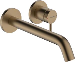 Hansgrohe Tecturis S - Páková umývadlová batéria EcoSmart+ pod omietku s výtokom 225 mm, kartáčovaný bronz 73351140