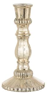 Strieborný antik sklenený svietnik Vintage Chantal L - Ø 12*23 cm - J-Line by Jolipa