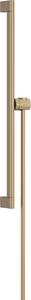 Hansgrohe Unica - Sprchová tyč S Puro 650 mm s ľahko posuvným držiakom a sprchovou hadicou, kartáčovaný bronz 24402140