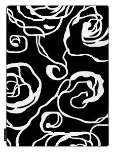 Koberec HAMPTON Rosa ruža, kvety čierna