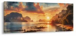 Obraz - Pohľad z pláže (120x50 cm)
