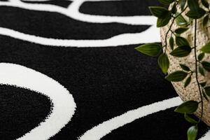 Okrúhly koberec HAMPTON Rosa ruža, kvety čierna
