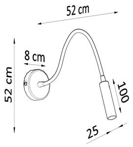 Sollux SL.0910 - Flexibilná lampička AXIL 1xG9/12W/230V čierna