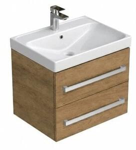 Kúpeľňová skrinka s umývadlom SAT Cube Way 60x53x46 cm dub Hickory mat CUBE46602DHBRE