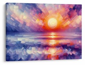 Obraz - Farebný umelecký západ slnka (70x50 cm)