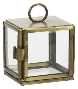 Sklenená mini krabička Clear/Antique Brass