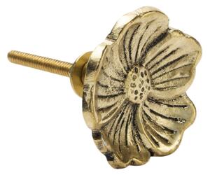Kovová úchytka Gold Flower