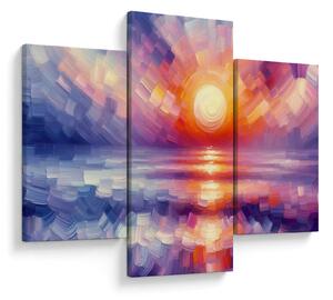 Obraz - Farebný umelecký západ slnka (90x60 cm)