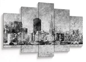 Obraz - Coffee art city (150x105 cm)