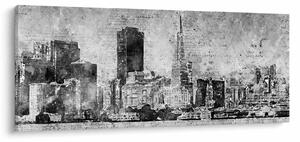Obraz - Coffee art city (120x50 cm)