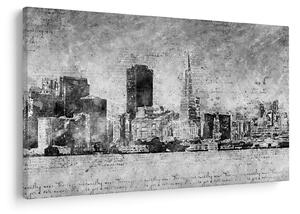Obraz - Coffee art city (90x60 cm)