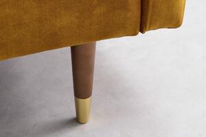 Rozkladacia pohovka Couture horčicovo žltý mikrovelúr
