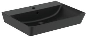 Ideal Standard Connect Air - Umývadlo CUBE 600x460 mm, s prepadom, čierna matná E0298V3