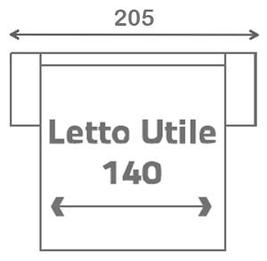 Zltahala.sk Pohovka na každodenné spanie LIVORNO s rozkladom, žltá (penelope 07), 140