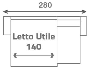 Zltahala.sk Rohová sedacia súprava na každodenné spanie LIVORNO s rozkladom, tyrkysová (penelope 18), 140