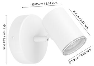Eglo 901961 - Kúpeľňové nástenné bodové svietidlo CONSUMA 1xGU10/5W/230V IP44 biela