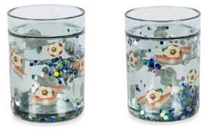 Dětské třpytivé kelímky Kitty / Kick it / Rainbow 180 ml – set 2 ks Off white / kick it