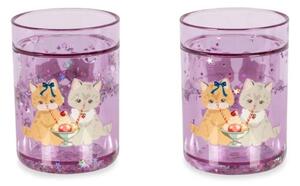Dětské třpytivé kelímky Kitty / Kick it / Rainbow 180 ml – set 2 ks Kitty gelateria