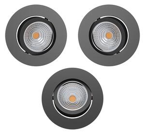 Eglo 902281 - sada 3x LED stmievateľných stropných svietidiel SALICETO LED/6,4W/230V pr.8,8cm čierna