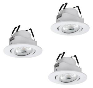 Eglo 902286 - Sada 3xLED RGBW stmievateľné podhľadové svietidlá SALICETO-Z LED/4,7W/230V biela