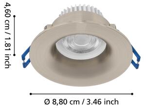 Eglo 902275 -LED Kúpeľňové stropné svietidlo SALABATE LED/4,9W/230V pr.8,8cm IP65 chróm