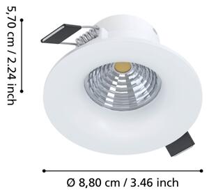 Eglo 902329 - LED stmievateľné podhľadové svietidlo SALICETO LED/6,4W/230V pr.8,8cm biela