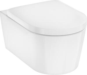 Hansgrohe EluPura S - Závesné WC 540, AquaFall splachovanie, HygieneEffect + sedátko so SoftClose a QuickRelease, biela 62021450