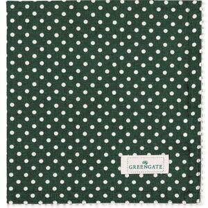 Bavlnená servítka s krajkou Dotty Dark Green