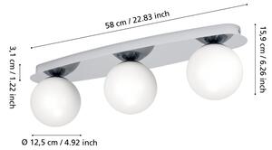Eglo 902096 - LED kúpeľňové stropné svietidlo CASTROVIDO 3xG9/4,2W/230V IP44 chróm