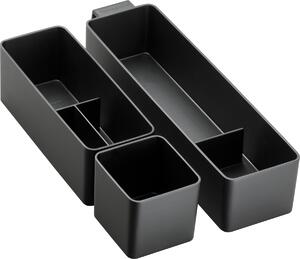 Hansgrohe IntraStoris - Základná sada boxov do zásuvky 100x345 mm, čierna matná 54224670