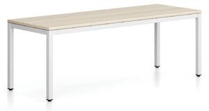 Lavica FRAME, biela podnož, 1685 x 404 x 468 mm, dub prírodný