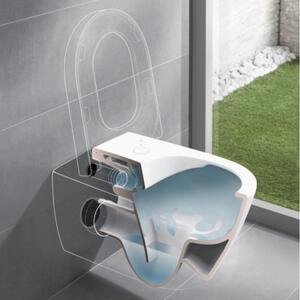 Villeroy Boch - Inštalačný systém ViConnect s WC tlačidlom a závesným WC 370x530 mm, SoftClose WC sedátko, DirectFlush