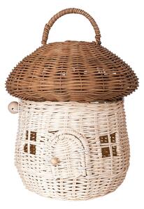 Ratanový košík Mushroom House 24 cm