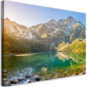 Obraz na plátně, Jezero v horách - 100x70 cm