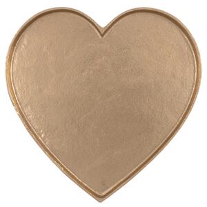 Kovový podnos Heart Gold 27,5 cm