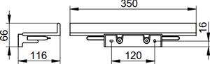 Keuco Reva - Polička do sprchy s integrovanou stierkou na sklo a háčikom 350x116 mm, čierna matná 12859370000