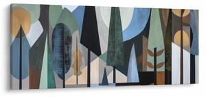 Obraz - Prírodná geometrická abstrakcia II. (120x50 cm)